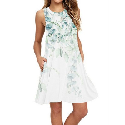 women's sleeveless floral dress HF0119-04-01 women's sleeveless floral dress HF0119-04-01