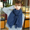 Large size navy scarf women's bib Korean style wild long shawl