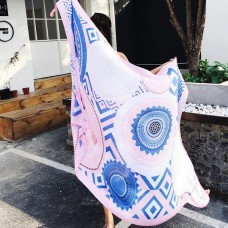 DIY For Women top pink print quality Soolinen Seaside Vacation Printed Tassel Sunscreen Scarf