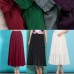 Style elastic waist chiffon clothes Sewing green Dress summer