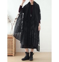 2019 new original design cotton drawstring shawl heavy work lace cloak coat