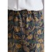 Modern elastic waist pockets cotton skirt Tutorials floral Art skirt fall